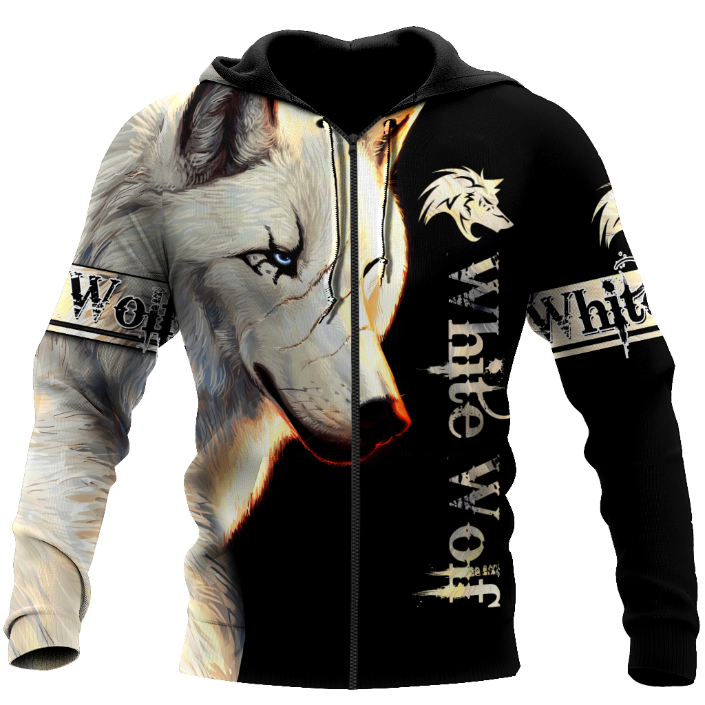 White Wolf 3D All Over Printed Hoodie For Men and Women MH0110202