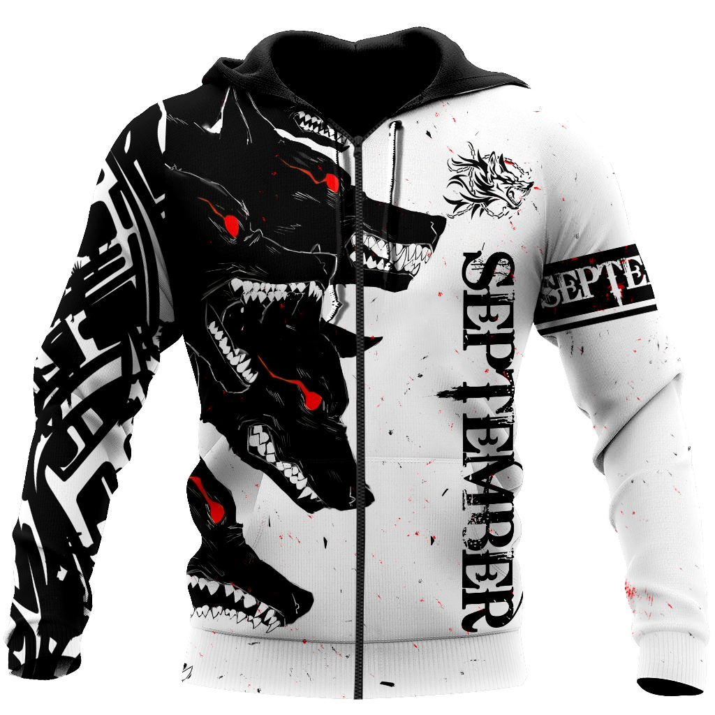 The Dark Wolf September 3D All Over Printed Unisex Deluxe Hoodie ML