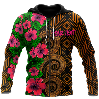 Amazing Polynesian Tribal Pattern Customize 3D All Over Printed Unisex Hoodie