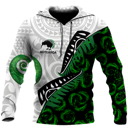 Maori pounamu jade 3d all over printed shirt and short for man and women-Apparel-PL8386-Hoodie-S-Vibe Cosy™