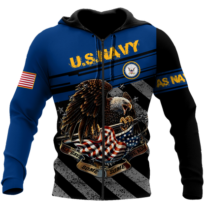 US Navy US Veteran 3D All Over Printed Shirts MH211020