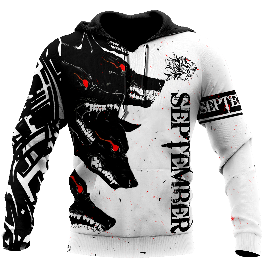 The Dark Wolf September 3D All Over Printed Unisex Deluxe Hoodie ML