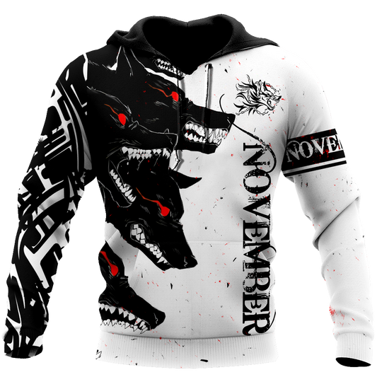 The Dark Wolf November 3D All Over Printed Unisex Deluxe Hoodie ML
