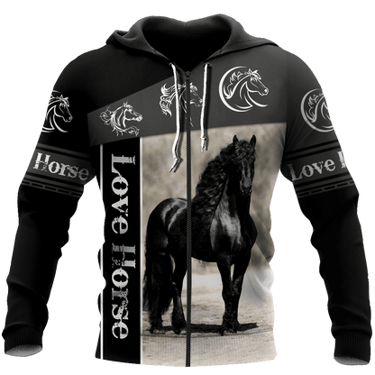 Love Horse 3D All Over Printed Shirts For Men and Women TA09252001