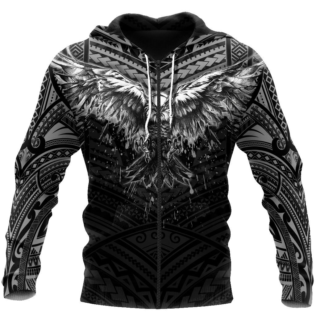 Eagle Tatoo Hoodie 3D All Over Printed Shirts For Men Pi25072002-LAM-Apparel-LAM-Zipped Hoodie-S-Vibe Cosy™