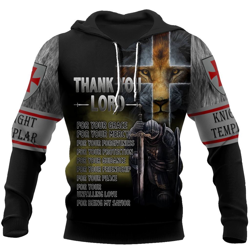 Brave Knight Templar God 3D All Over Printed Shirts JJ010401-Apparel-MP-Hoodie-S-Vibe Cosy™