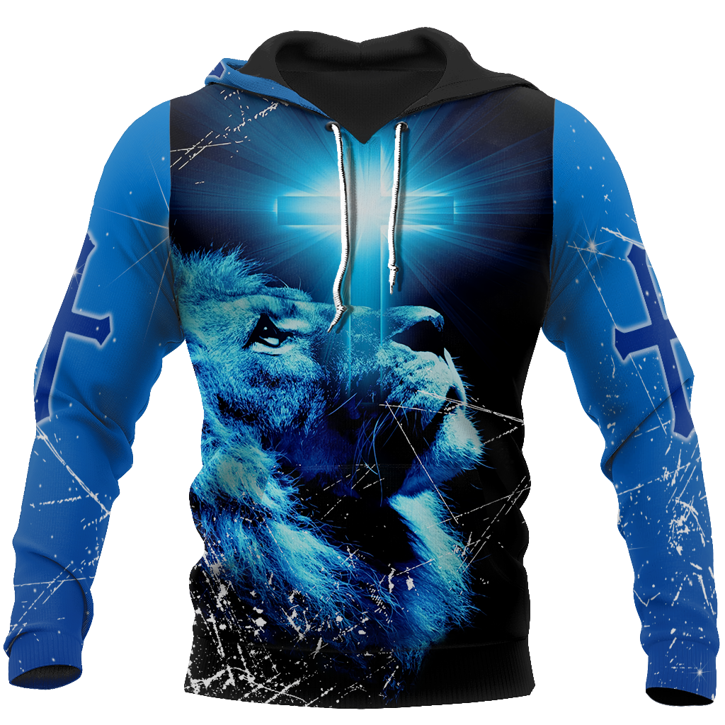 BE HOLD HE IS COMING THE LION OF THE TRIBE OF JUDAH JESUS CHRIST KING OF KINGS-Apparel-HP Arts-Hoodie-S-Vibe Cosy™