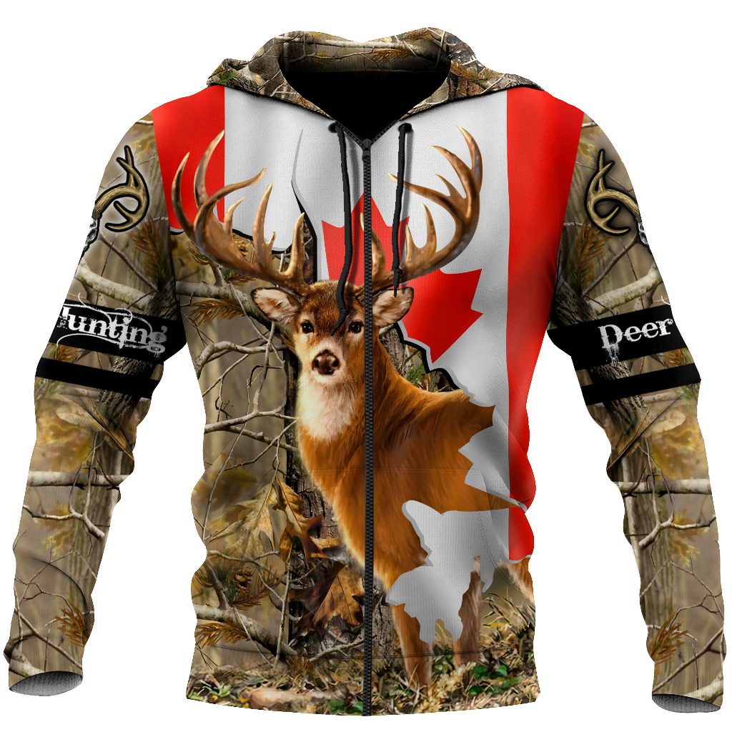 Deer Hunting Canada 3D All Over Printed Shirts For Men LAM