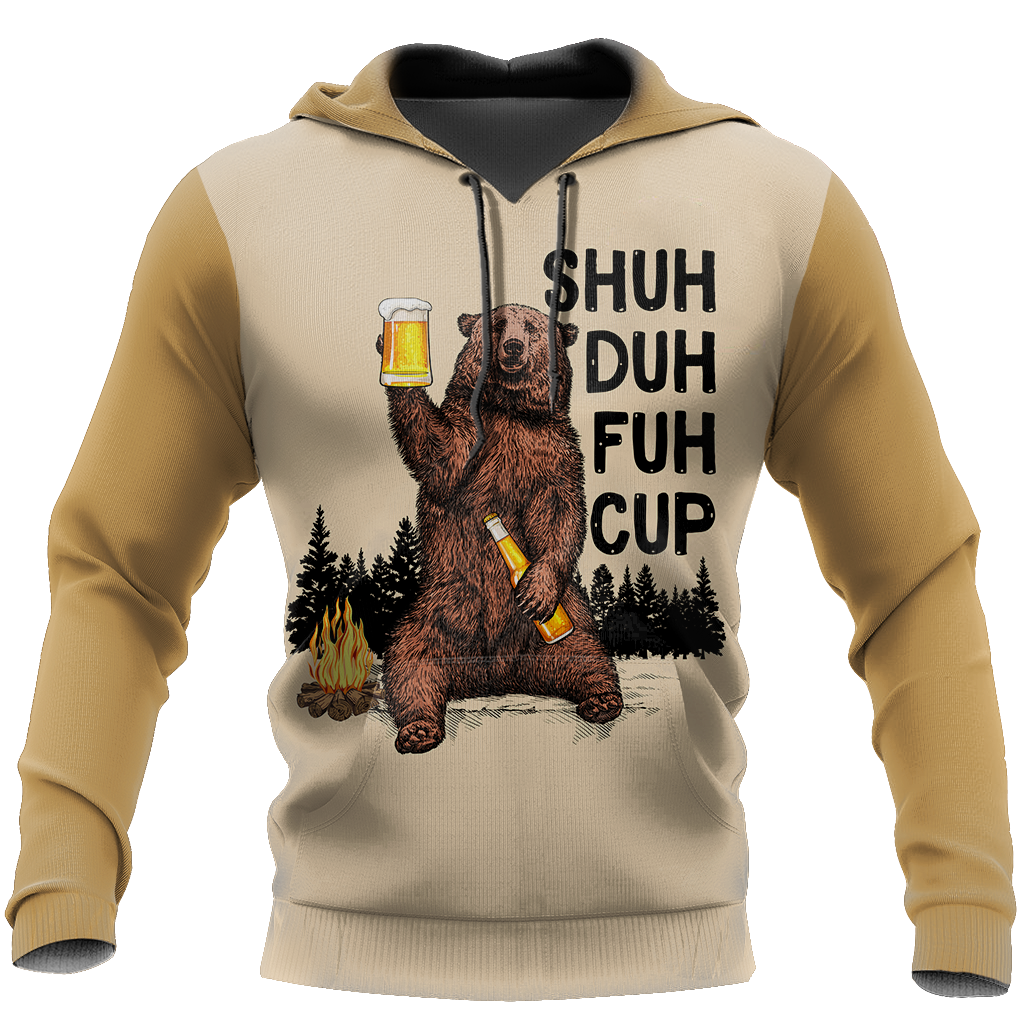 Shuh Duh Fuh Up - Camping Bear B103-Apparel-NNK-Hoodie-S-Vibe Cosy™