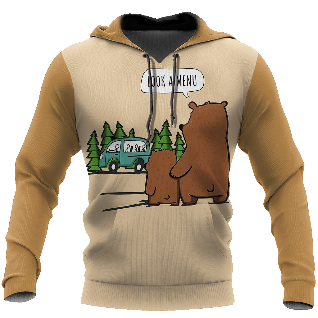 Look A Menu - Camping Bear NNKQ303A-Apparel-NNK-Hoodie-S-Vibe Cosy™