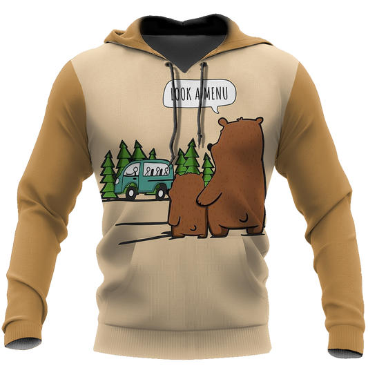 Look A Menu - Camping Bear NNKQ303A-Apparel-NNK-Hoodie-S-Vibe Cosy™