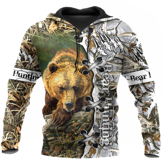 BEAR HUNTING CAMO 3D ALL OVER PRINTED SHIRTS FOR MEN AND WOMEN Pi061203 PL-Apparel-PL8386-Hoodie-S-Vibe Cosy™