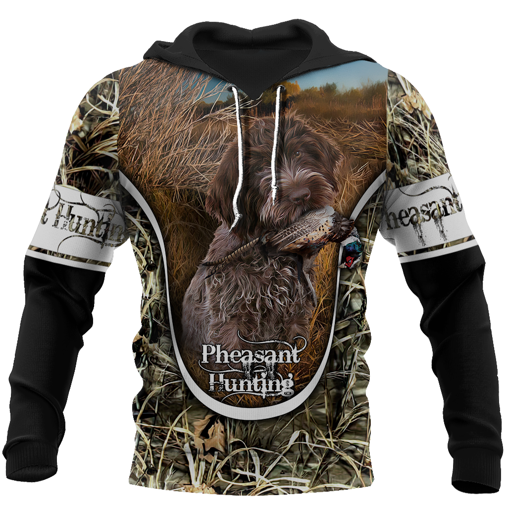 Pheasant Hunting Wirehaired Pointing Griffon 3D All Over Printed Shirts For Men And Women JJ150105-Apparel-MP-Hoodie-S-Vibe Cosy™