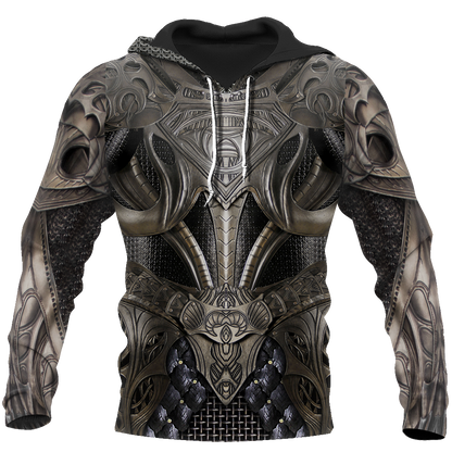 3D Printed Hoodie Chainmail Knight Armor Clothes JJ060304-Apparel-MP-Hoodie-S-Vibe Cosy™