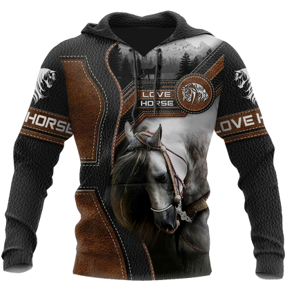 Love Beautiful Horse 3D All Over Printed Shirts For Men And Women TR1505203S-Apparel-MP-Hoodie-S-Vibe Cosy™