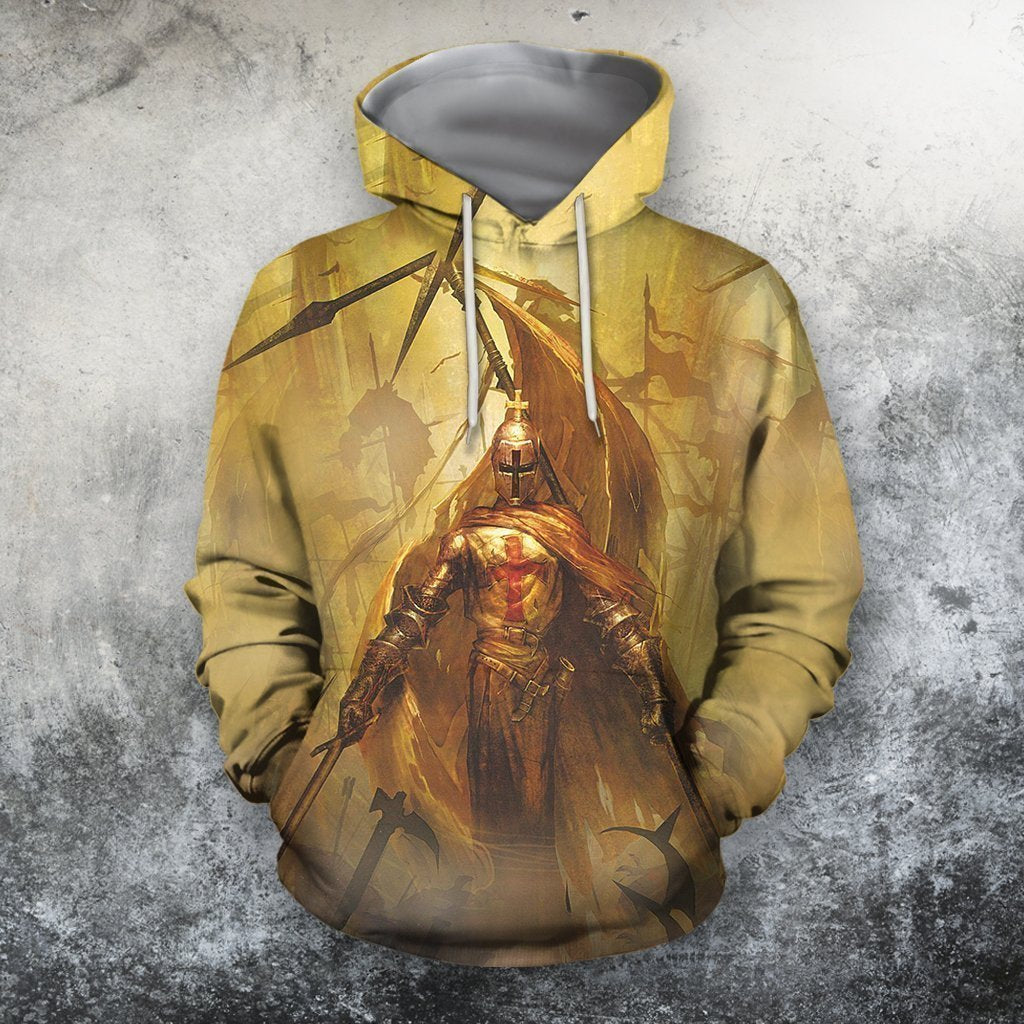 3D All Over Printed Knights Templar Shirts-Apparel-HP Arts-Hoodie-S-Vibe Cosy™