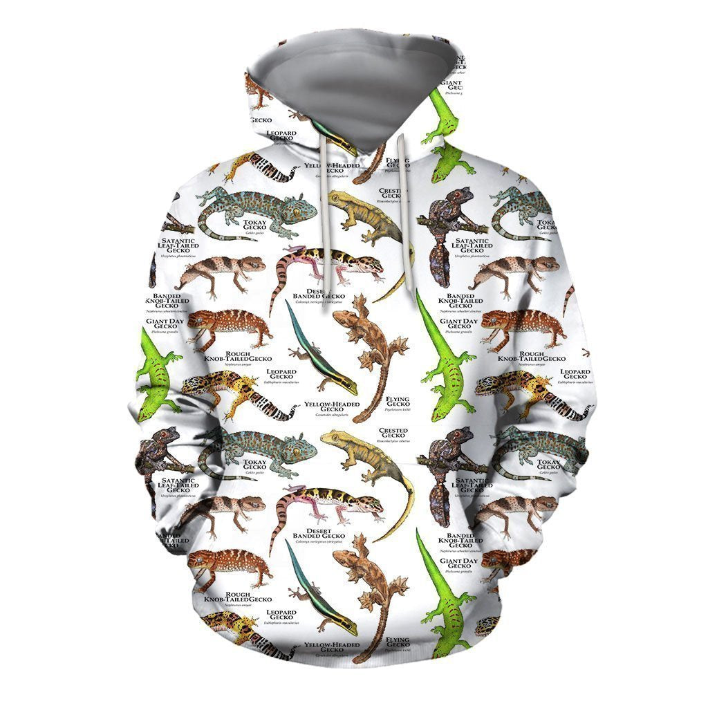 3D All Over Printed Geckos of the World Shirts And Shorts-Apparel-6teenth World-T-Shirt-S-Vibe Cosy™