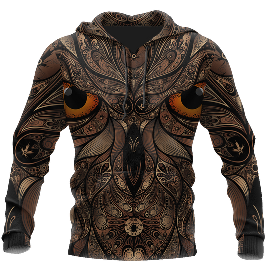 All Over Printed The Night Owl Shirts and Shorts-Apparel-HP Arts-Hoodie-S-Vibe Cosy™