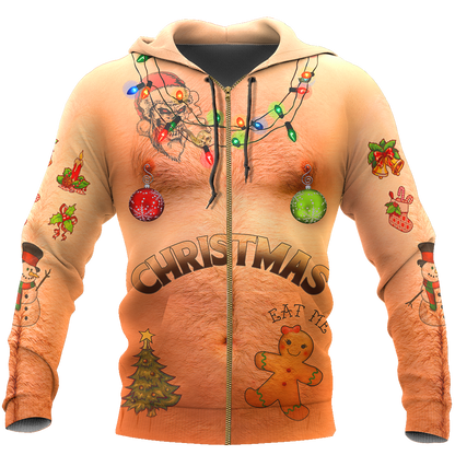 Real Christmas Tattoos All Over Printed-Apparel-HP Arts-Zipped Hoodie-S-Vibe Cosy™