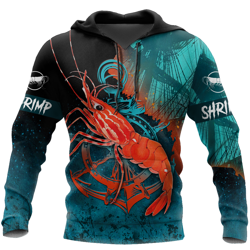 Shrimp on the helm 3D all over printing shirts for men and women TR110101 - Amaze Style™-Apparel