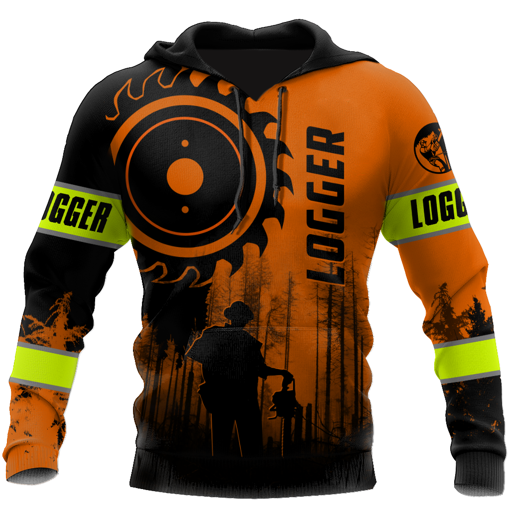 Logger Circle Saw Blade Man Orange Unisex Shirts TR0910203