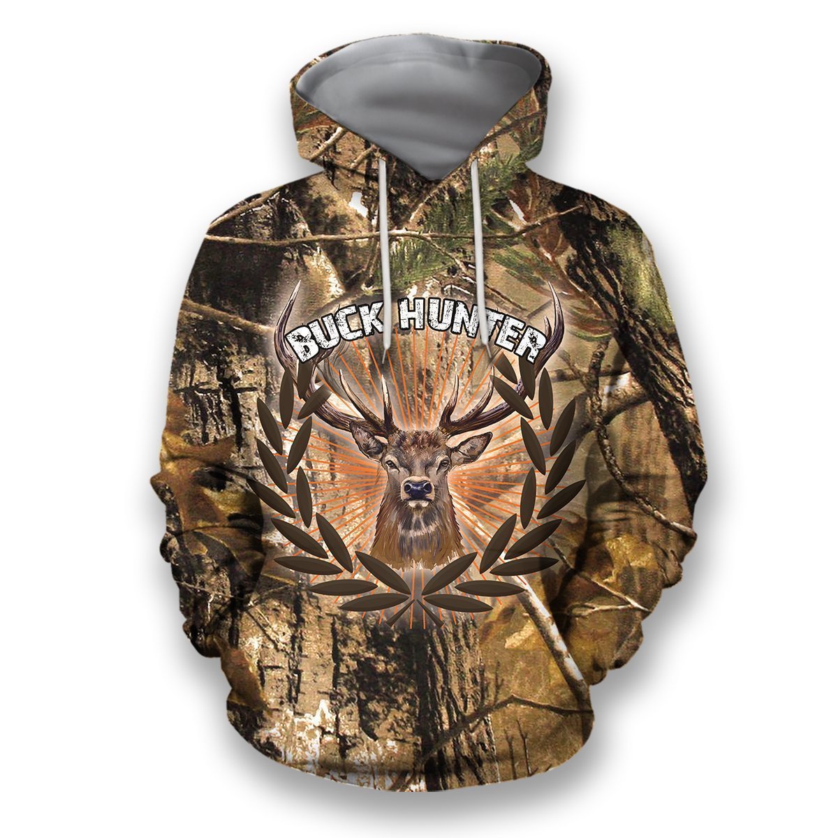 All Over Printed Buck Hunter-Apparel-HbArts-Hoodies-S-Vibe Cosy™