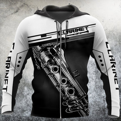 Clarinet music 3d hoodie shirt for men and women HG HAC31201-Apparel-HG-Zip hoodie-S-Vibe Cosy™