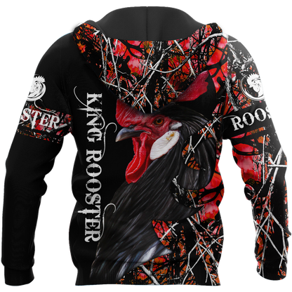 King Rooster Customize 3D All Over Printed Unisex Hoodie ML