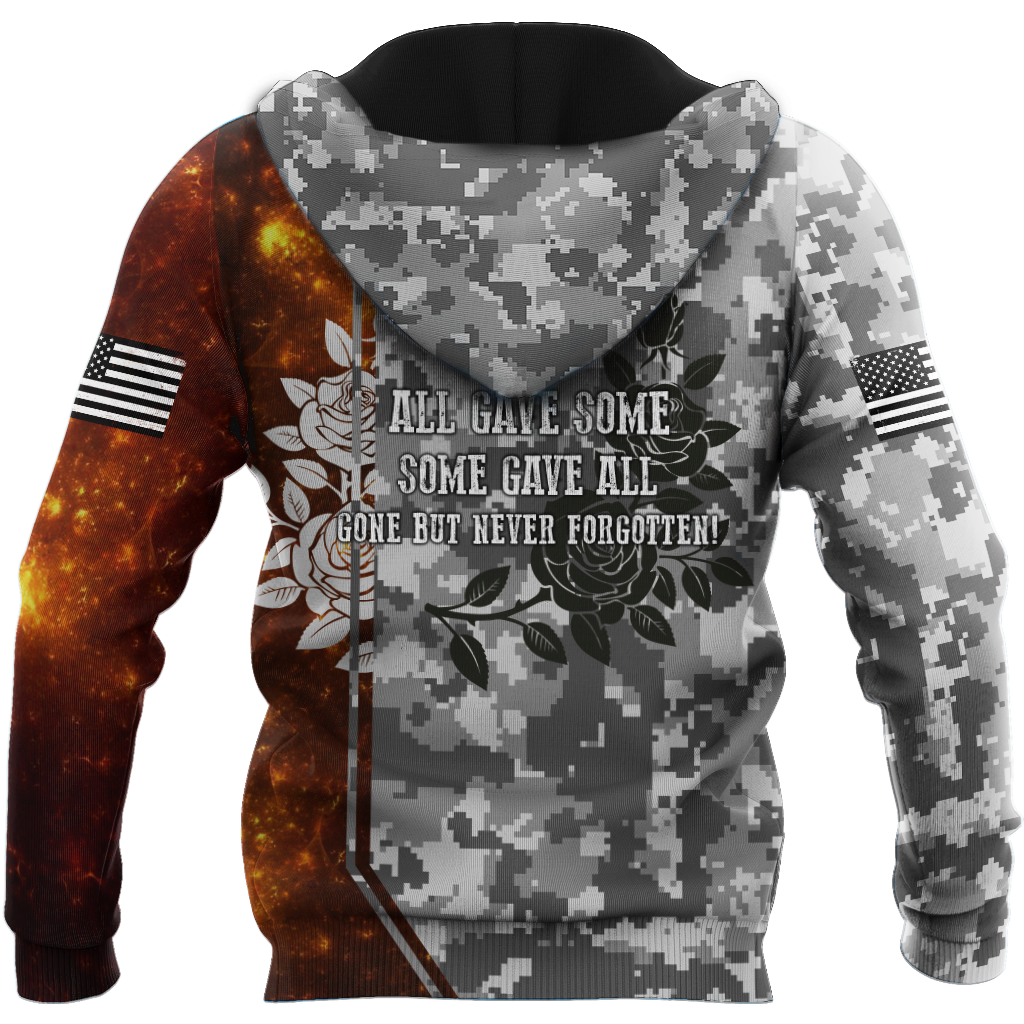 Memorial day Remember and honor the heroes 3D over printed shirts grey TR140402A-Apparel-Huyencass-Zipped Hoodie-S-Vibe Cosy™