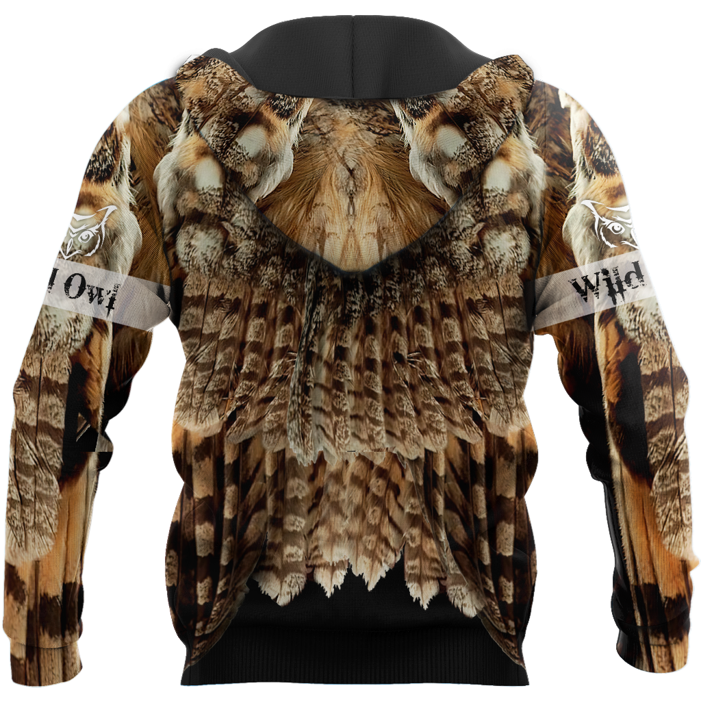 Beautiful All Over Printed Owl Hoodie TR2408201-MEI