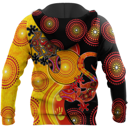 Aboriginal Australia Indigenous Lizards and the Sun shirts for men and women