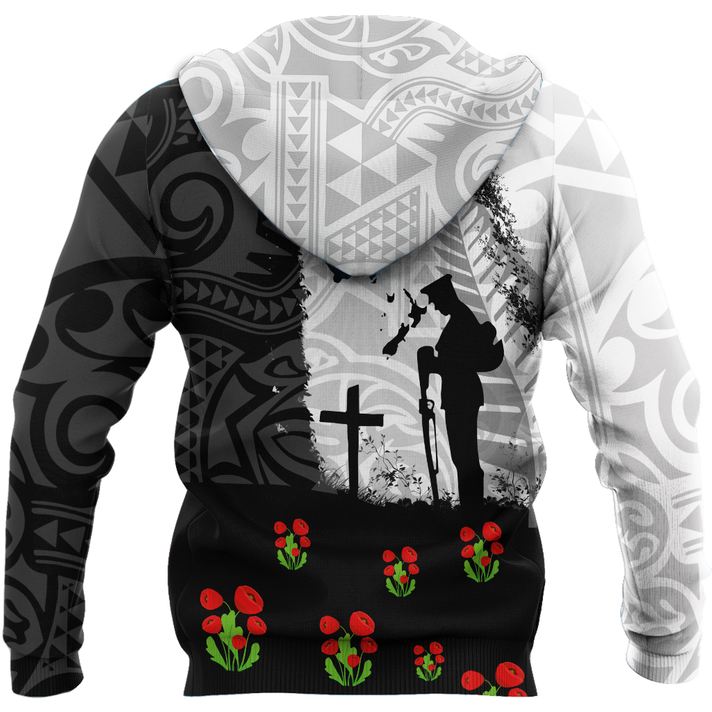 Anzac day new zealand australia lest we forget 3d all over printed shirt and short for man and women-Apparel-PL8386-Zipped Hoodie-S-Vibe Cosy™