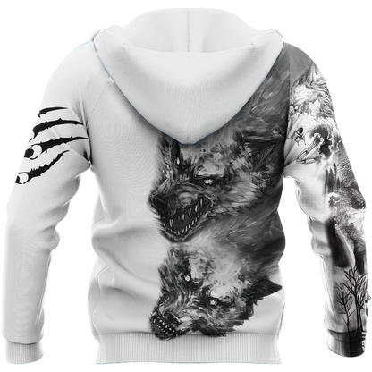Tattoo Wolf 3D All Over Printed Hoodie For Men and Women MH2310202ST