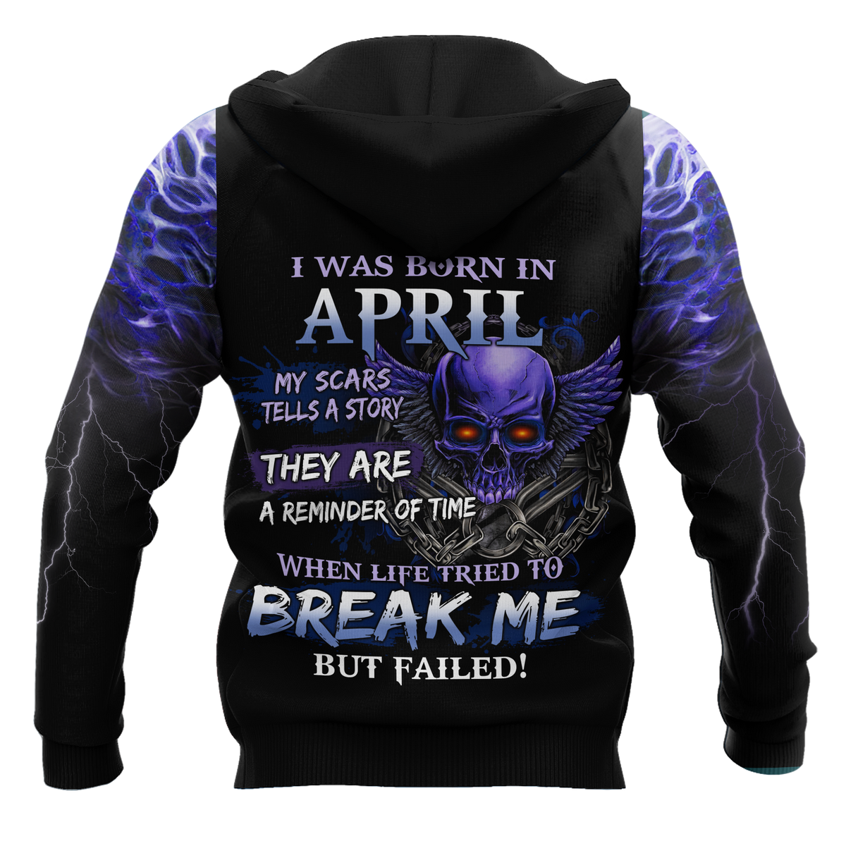 April Guy Skull 3D All Over Printed Unisex Hoodie