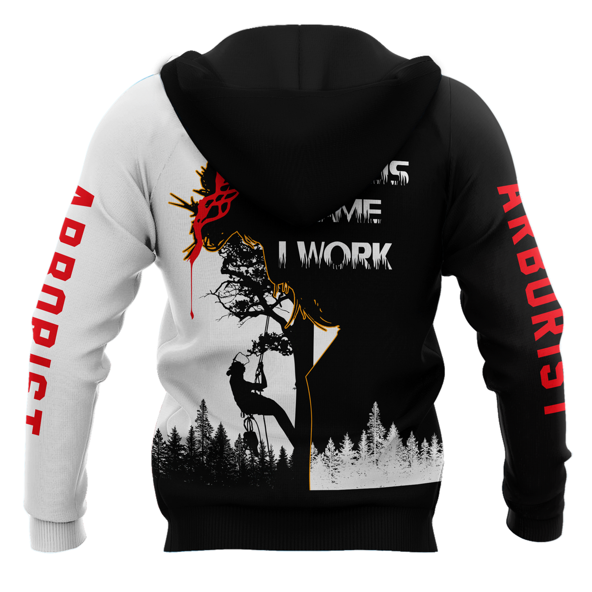 Premium Unisex All Over Printed In Jesus Name I Work Arborist Shirts MEI