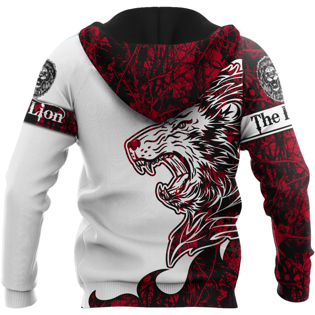 The Red Lion Tattoo Over Printed Hoodie