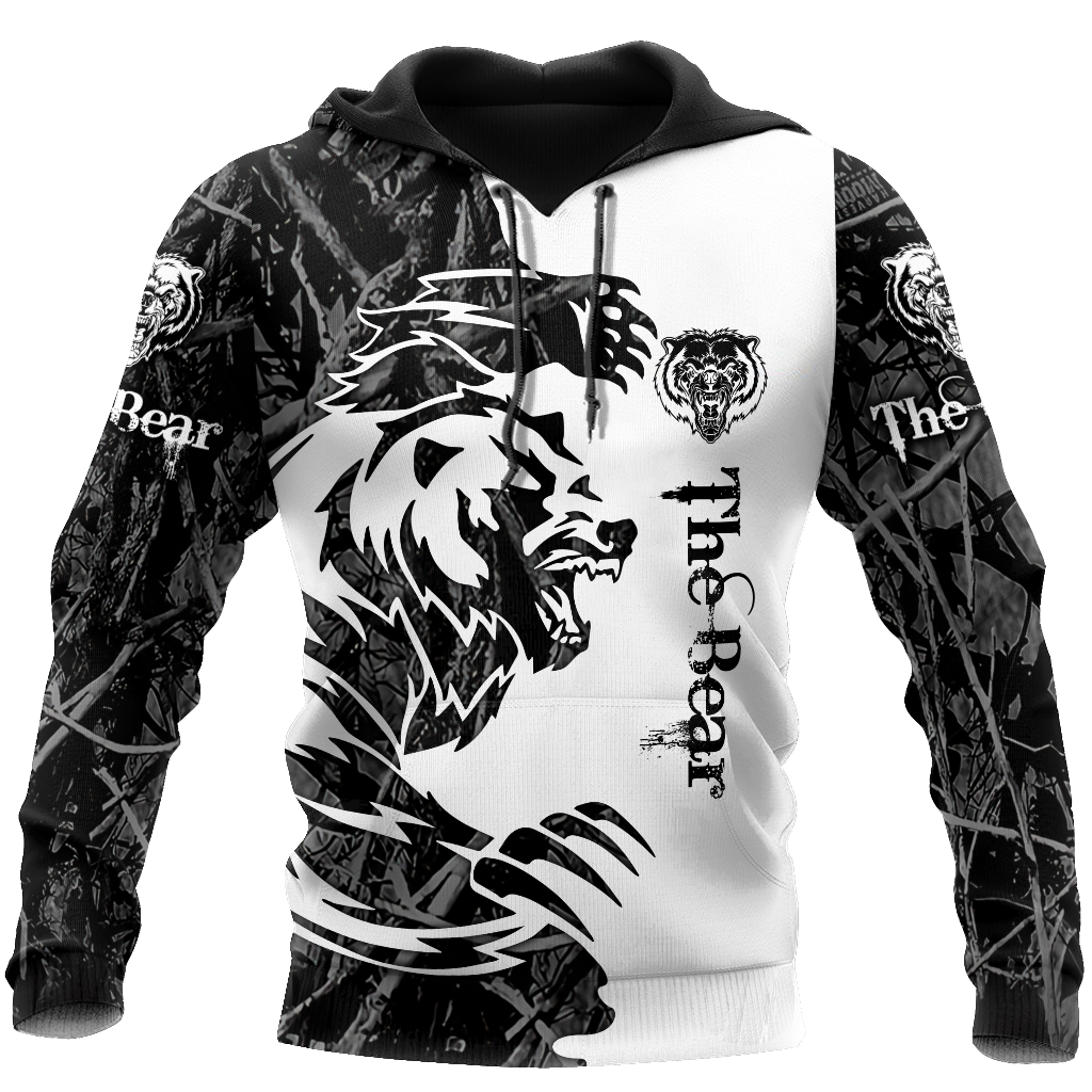 All Over Printed Bear Tatoo Hoodie MEI09262004-MEI