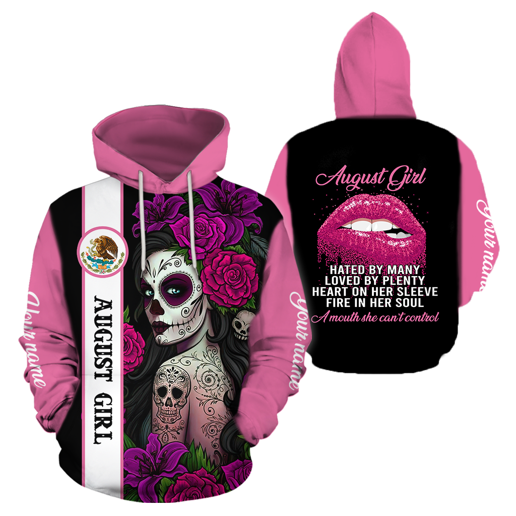 August Girl Customize Name 3D All Over Printed Shirts For Women MH10112008