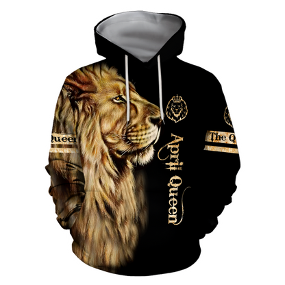 April Lion Queen 3D All Over Printed Shirt for Women