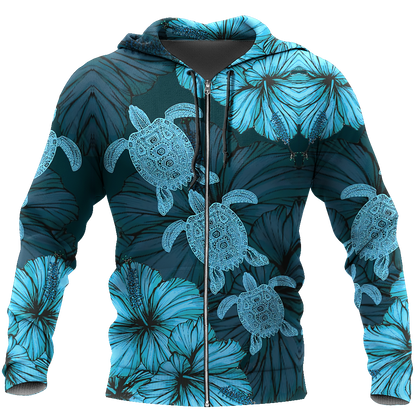 Turtle 3d hoodie shirt for men and women HAC270407-Apparel-HG-Zip hoodie-S-Vibe Cosy™