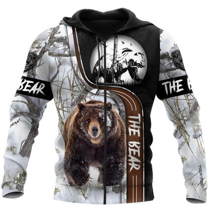 All Over Printed Bear Hoodie VP02102001-MEI