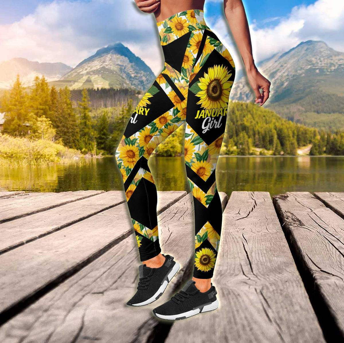 January Girl Sunflower Combo (Legging+Tank) TR1405201S-Apparel-Huyencass-S-No Tank-Vibe Cosy™