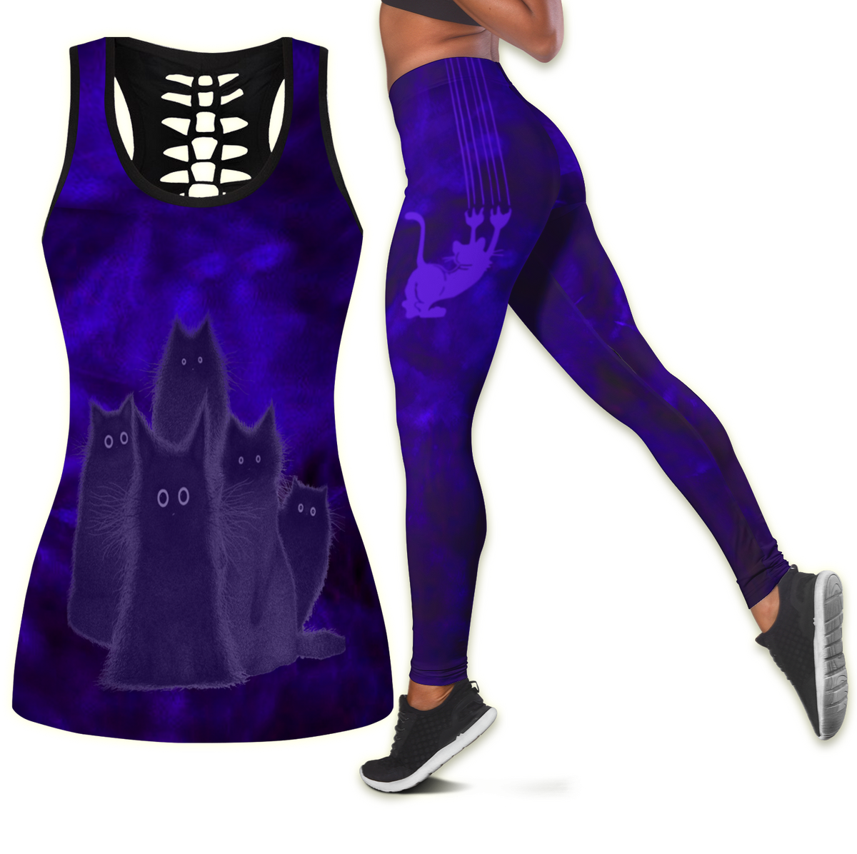 Cat Lovers Combo Legging + Tank Limited by SUN JJ250422-Apparel-SUN-S-S-Vibe Cosy™