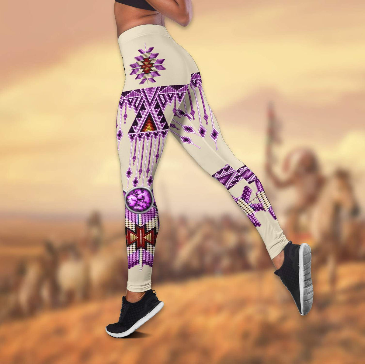 Native American 3D All Over Printed Legging + Hollow Tank