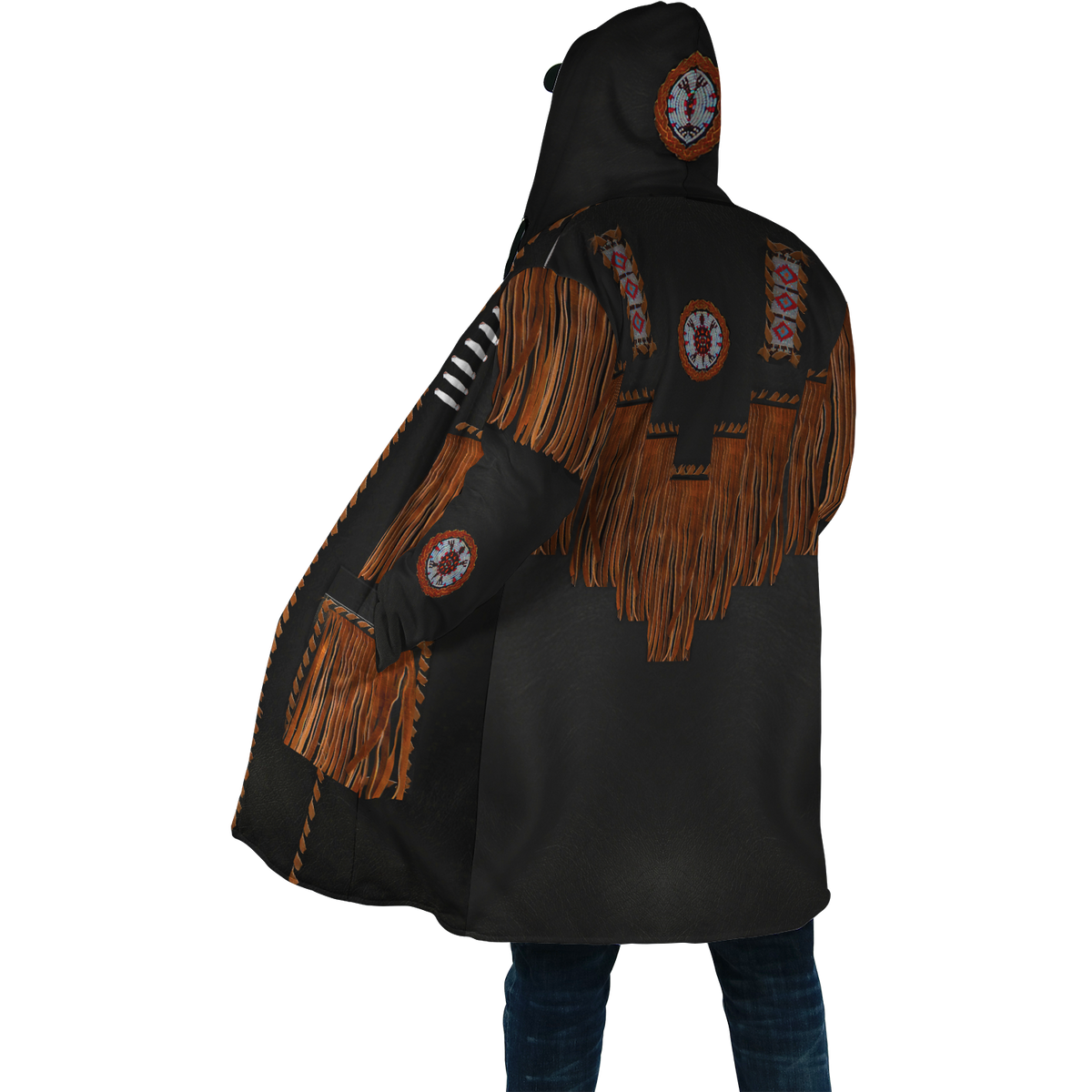 Native Cowboy Jacket No9 Cosplay 3D Over Printed Unisex Deluxe Hoodie ML