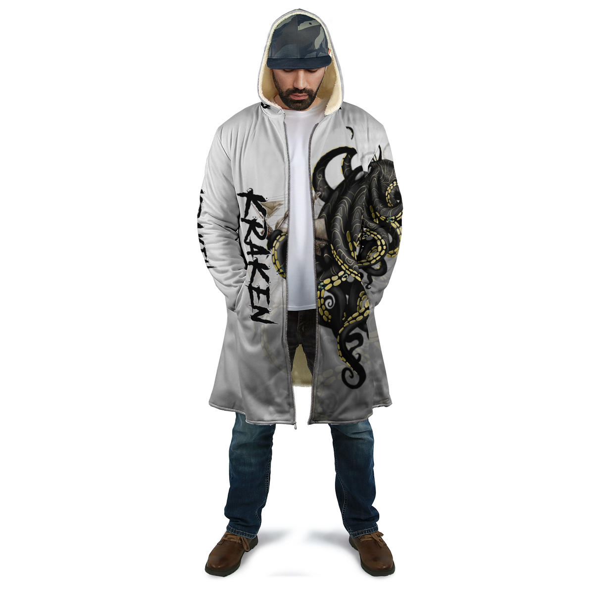 Premium Unisex Hoodie Kraken Octopus King of The Seven Seas III ML