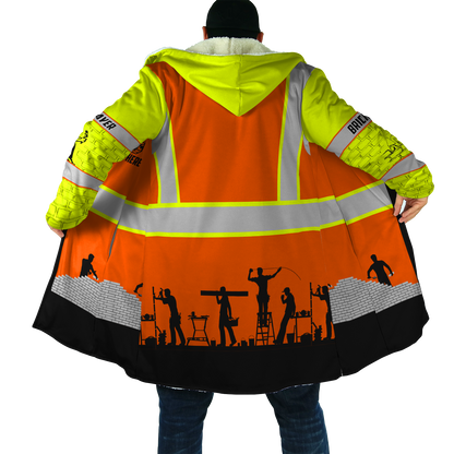 Premium Unisex Hoodie Customize Bricklayer Safety ML