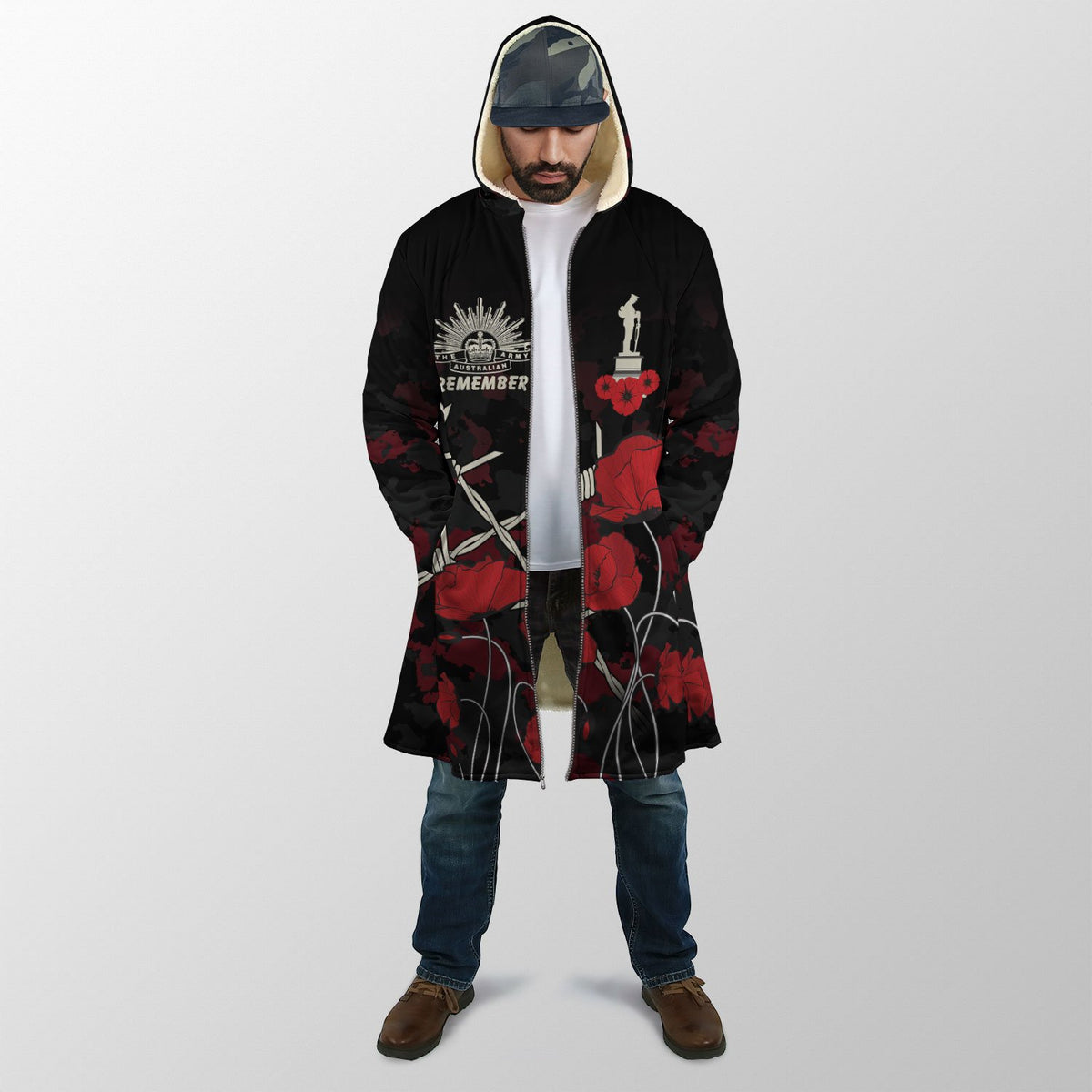 Premium Unisex Hoodie Remember Anzac Day ML