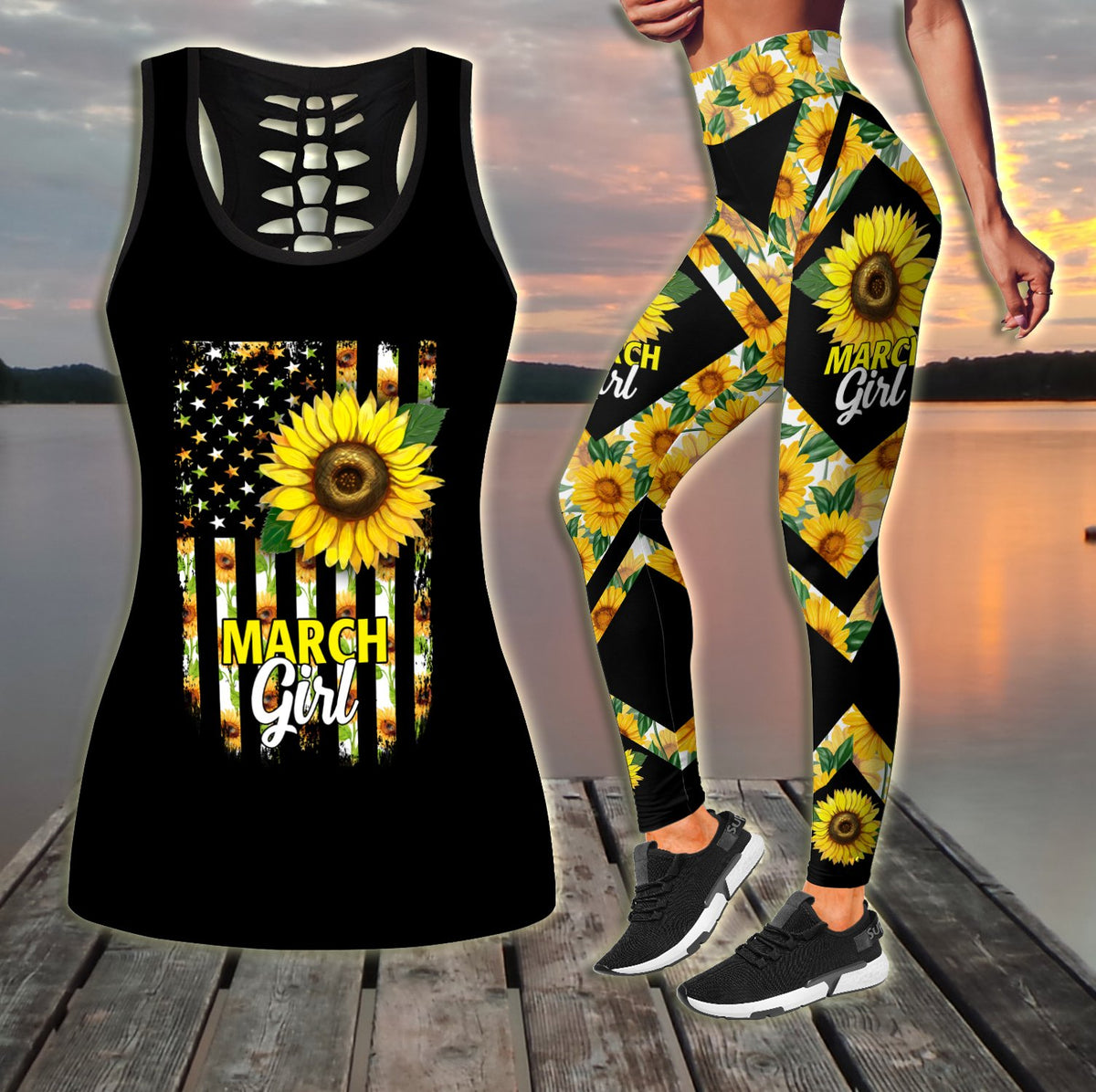 March Girl Sunflower Combo (Legging+Tank) TR1405203S-Apparel-Huyencass-S-S-Vibe Cosy™