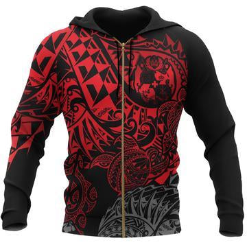 Tonga in My Heart Polynesian Tattoo Style 3D Printed Shirts TT0046-Apparel-TT-Zipped Hoodie-S-Vibe Cosy™